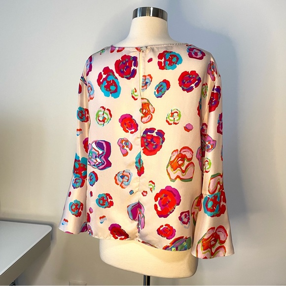 Emporio Armani Floral Printed Silk Blouse - Picture 9 of 11